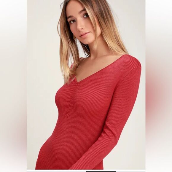 Lulu's Scarlet Long Sleeve Dress - Picture 11 of 16